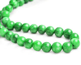 Green Semi-precious Stones Necklace 10mm Beaded Jewelry Womens