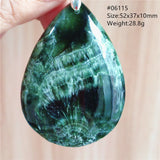 Green Seraphinite Pendant Necklace Water Drop Gemstone Jewelry