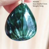 Green Seraphinite Pendant Necklace Water Drop Gemstone Jewelry