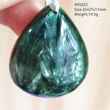 Green Seraphinite Pendant Necklace Water Drop Gemstone Jewelry