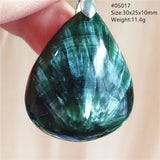 Green Seraphinite Pendant Necklace Water Drop Gemstone Jewelry