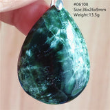 Green Seraphinite Pendant Necklace Water Drop Gemstone Jewelry