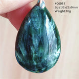 Green Seraphinite Pendant Necklace Water Drop Gemstone Jewelry
