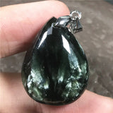 Natural Green Seraphinite Pendant Jewelry For Healing
