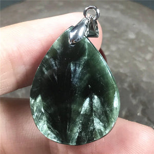Natural Green Seraphinite Pendant Jewelry For Healing