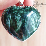 Green Seraphinite Pendant Necklace 925 Silver