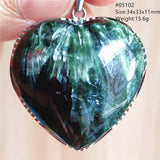 Green Seraphinite Pendant Necklace 925 Silver