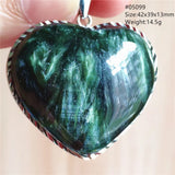 Green Seraphinite Pendant Necklace 925 Silver