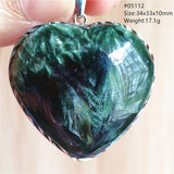 Green Seraphinite Pendant Necklace 925 Silver