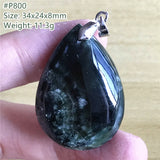 Green Seraphinite Stone Necklace Pendant 34x24mm