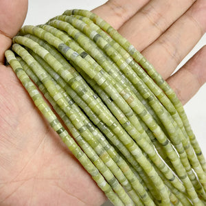 Green Stone Bead Quartzs Jades Jaspers Rondelle Spacer Beads 2x2x4mm