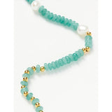 Green Stone & Pearl Healing Bracelet Gift