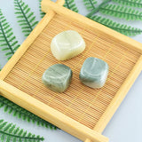 Green Straw Hat Stone Beads Bracelet Men Women Agates Quartz Bangle