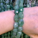 Green Strawberry Quartz Beads 15'' Faceted Irregular DIY Loose Beads