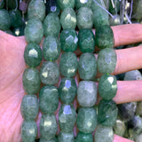 Green Strawberry Quartz Beads 15'' Faceted Irregular DIY Loose Beads