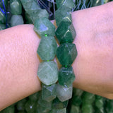 Green Strawberry Quartz Beads 15'' Faceted Irregular DIY Loose Stone Beads