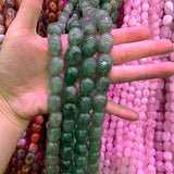 Green Strawberry Quartz Beads 15'' Freeform DIY Spacer Loose Beads