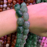 Green Strawberry Quartz Beads 15'' Freeform DIY Spacer Loose Beads