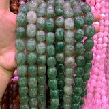 Green Strawberry Quartz Beads 15'' Freeform DIY Spacer Loose Beads