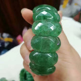 Green Strawberry Quartz Beads Bracelet Natural Stone Jewelry Bangle