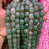 Green Strawberry Quartz Stone Beads 15'' Freeform DIY Loose Beads