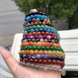 Green Stripe Agate Stone Round Loose Beads 6-12MM DIY Jewelry Making Bracelet
