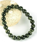 Green Tourmaline Round Beads Bracelet 6mm 8mm Cat Eye Green Tourmaline Jewelry