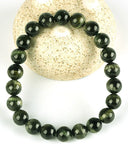 Green Tourmaline Round Beads Bracelet 6mm 8mm Cat Eye Green Tourmaline Jewelry