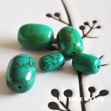 Green Turquoise Stone Barrel Beads for Jewelry Making 10/6/4 Pcs/Lot