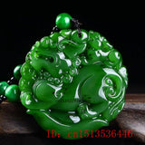 Green Jade Dragon Pixiu Pendant Necklace Charm Jewellery
