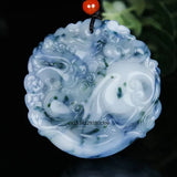 Green Jade Dragon Pixiu Pendant Necklace Charm Jewellery