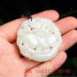 Green Jade Dragon Pixiu Pendant Necklace Charm Jewellery