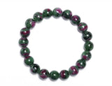 Green Zoisite Round Gemstone Bracelet