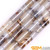 Natural Grey Chalcedony Agates Stone Beads 15" Strand