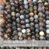 Grey Red Agates Persian Carnelian Round Beads for Jewelry Making