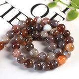 Grey Red Agates Persian Carnelian Round Beads for Jewelry Making