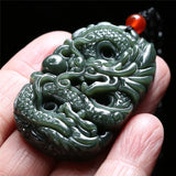 HETIAN Jade Pendant Dragon Necklace Men's Jade Jewerly