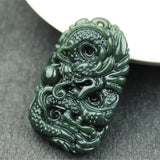 HETIAN Jade Pendant Dragon Necklace Men's Jade Jewerly