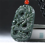 HETIAN Jade Pendant Dragon Necklace Men's Jade Jewerly