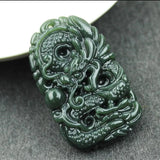 HETIAN Jade Pendant Dragon Necklace Men's Jade Jewerly