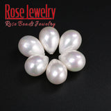 3pcs Natural Half Drilled Water-drop Shell Pearl Beads Red