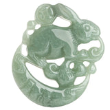Hand-carved Ice Species Jade Rabbit Moon Pendant