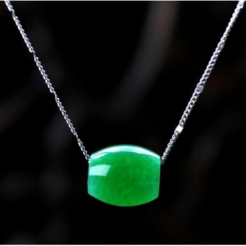 Natural Hand-carved Chinese Stone Necklace Pendant