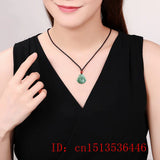 Handcarved Jade Little Buddha Guanyin Necklace Pendant