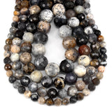 Hard Dendritic Opal Round Beads 6/8/10/12MM Strand