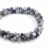 Faceted Iolite Round Beads Strand 6/8/10MM Jewelry DIY Making