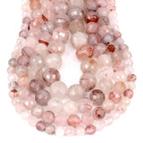 Red Crystal Quartz Faceted Beads 6/8/10/12MM Strand