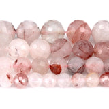 Red Crystal Quartz Faceted Beads 6/8/10/12MM Strand