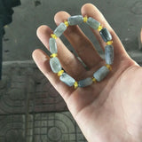 He tian Jade Rough Stone Bracelet Lucky Auspicious Amulet Jade Bracelet
