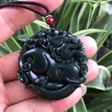 HeTian Nephrite Jade Brave Troops Pendant Lucky Amulet PiXiu Necklace